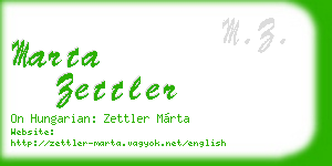 marta zettler business card
